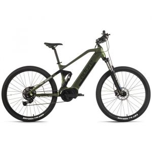 Vtt electrique tout suspendu 29 aluminium enforce 4 0 moteur central batterie 36 v 15 ah li ion 9 vitesses vert adore