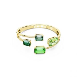 Swarovski Bracelet-jonc Millenia octogonale Vert Placage de ton or