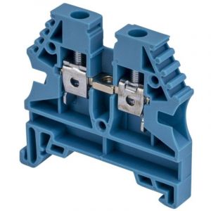 Borne de jonction à vis 4mm² - pas 6mm - bleue IMO