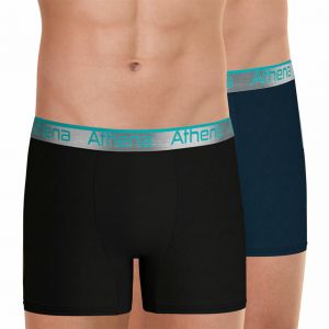 Athena Lot de 2 boxers homme 720 Stretch Adjust noir