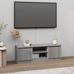 Image de VidaXL Meuble TV avec porte Sonoma gris 102x30x36 cm