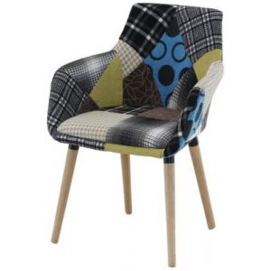 Fauteuil bleu Patchwork