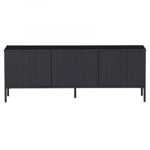 Made by Woood NEW GRAVURE - Meuble TV en bois L150cm - Noir