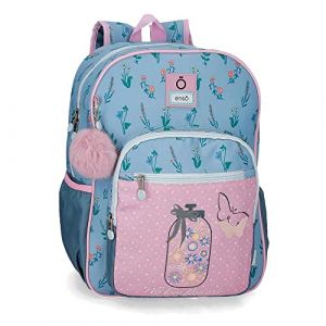 Enso We Love Flowers Sac à dos scolaire Rose 30 x 38 x 12 cm Polyester 13,68 l, rose, Sac à dos scolaire