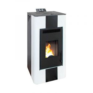 Azura home design POÊLE À PELLETS ENERGY FIRE 15 kW - Couleur: Blanc - Wi fi: Avec