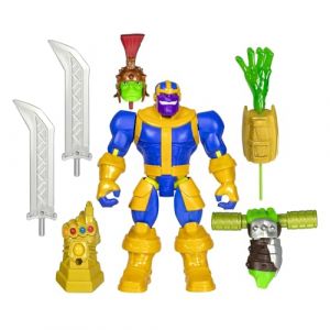 AVENGERS MixMashers Marvel, Figurine Personnalisable Thanos Deluxe &agrave; m&eacute;langer et Combiner avec Accessoires