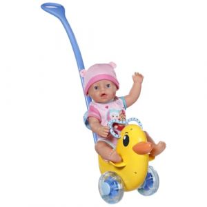 Zapf Creation BABY Born 838938 Poupée à Pousser Berta à Pousser à partir de 3 Ans pour Une expérience sensorielle, pour poupées de 43 cm ou Moins, Convient aux Enfants à partir de 3 Ans