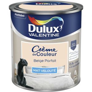 Dulux Valentine Peinture beige parfait mur, boiserie Cr&egrave;me de couleur mat 0.5 l