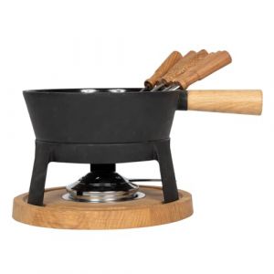 Boska Appareil à fondue Pro L - Fondue au fromage - Service à fondue - Fondue - Convient pour chaque plaque chauffante - Robuste - En fonte - Noir - 1,8 L Contenu