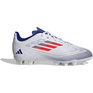 Adidas F50 Club Boots Flexible Ground Chaussures de Football pour Terrain Ferme, Cloud White/Solar Red/Lucid Blue, 30 EU