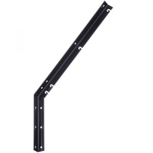 Porte Fil de fer barbelé incliné 3mm 40mm 570mm 280mm noir