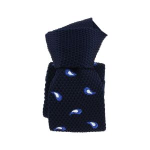 Clj Charles Le Jeune Cravates et accessoires Cravate tricot Plume Marine
