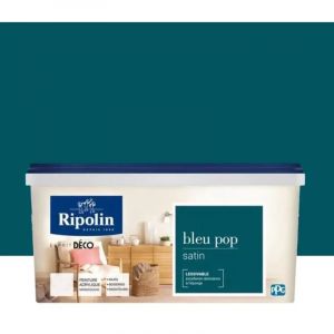 Ripolin Peinture acrylique Esprit Déco Satin Bleu pop 3 l