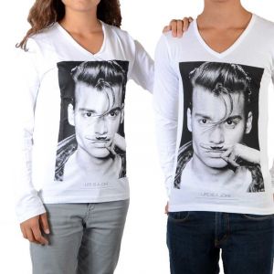 Eleven Paris T-shirt enfant JD LS Mixte (Garçon / Fille) Jonhy Depp - Couleur 8 ans - Taille Blanc