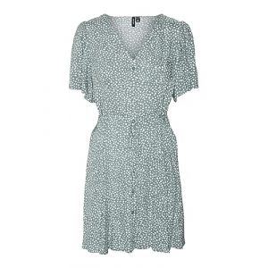 Vero Moda Bestseller A/S Vmalba SS Robe Courte WVN Noos, Laurel Wreath/AOP:Joey Dot, XS Femme