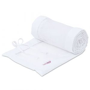 Babybay Tour de lit en maille piquée pour lit d'appoint/protection contre les chocs pour lit de bébé, convient au modèle Boxspring XXL, blanc