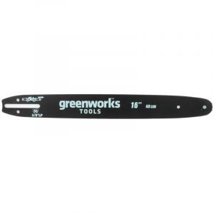 Greenworks Original plaque de guidage pour tron&ccedil;onneuse (guide de rechange de 40 cm adapt&eacute; aux tron&ccedil;onneuses GD40CS40 et GD40CS18 de la s&eacute;rie 40V de chez