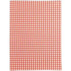 Declikdeco Torchon recycl&eacute; VICHY p&ecirc;che 50 x 70