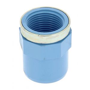 Glynwed Manchon adaptation PVC bleu a coller F25M32 a visser F20-27