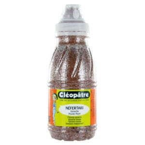 Cleopatre Flacon De Peinture À L'eau Pailletée 250ml Terre De Sienne