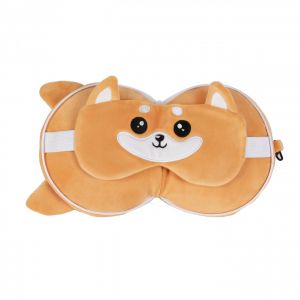 Itotal - Pillow With Sleep Mask - Shiba (Xl2531)