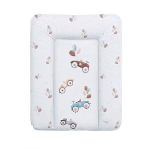 Ceba Baby Matelas à langer epais lavable - Voitures rétro 50x70 cm - Certifié Öko-Tex Imperméable