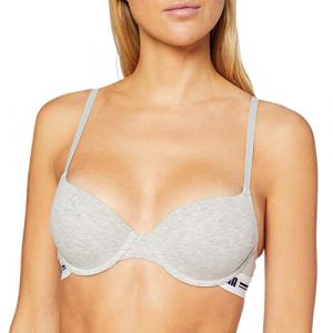 Puma Women's T-Shirt Bra (1 Pack) Soutien-Gorge, Grey Mélange, 75D Femme