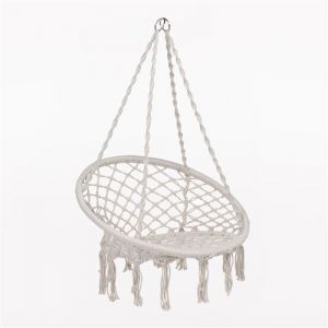 Hamac de jardin Bahli SKL Poly&egrave;ster Coton Blanc C &eacute;