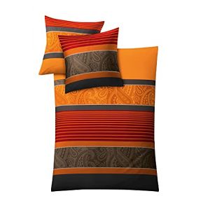 Kleine Wolke Linge de lit satin maco de qualité - helline home - Orange - Taille 1