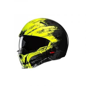 HJC Casque jet i20 Furia jaune/noir mat- L