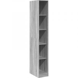 VidaXL Garde-robe sonoma gris 30x50x200 cm bois d'ingénierie, armoire de rangement, organisateur de garde-robe, armoire, placard