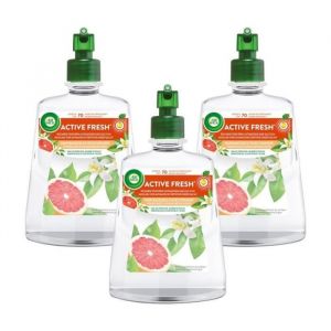 Air Wick Lot de 3 Recharges diffuseur spray automatique désodorisant sans gaz Pamplemousse