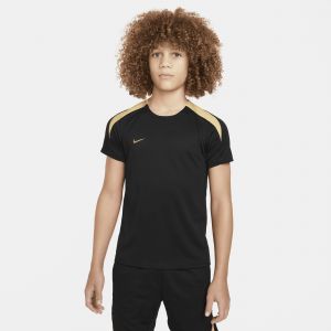 Nike T-shirt d'Entra&icirc;nement Dri-FIT Strike - Noir/Dor&eacute; Enfant, pointure S: 128-137 cm - Noir - Taille S: 128-137 cm