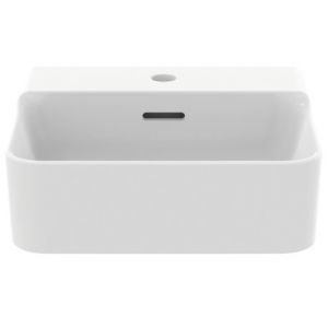 Ideal Standard Lave-mains rectifi&eacute; Conca sans trop-plein et sans trou de robinetterie Blanc Brillant