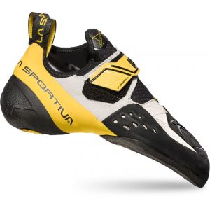 La Sportiva Solution Chaussons d'escalade Homme, white/yellow EU 39,5 Chaussons d'escalade