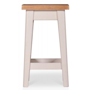 Décoration d'Autrefois Tabouret Bois Blanc 35x35x61cm