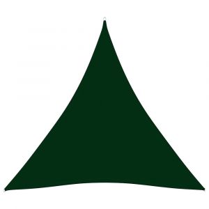 Voile toile d'ombrage parasol tissu oxford triangulaire 4 x 4 x 4 m vert foncé 02_0009872