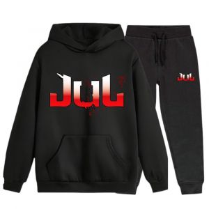 Jogging Style Jul Enfant Noir – Rouge Et Blanc – 3 Au 14 Ans (Taille 9-11 Ans,Couleur Noir)