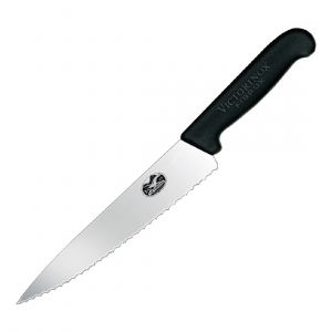 Victorinox Couteau &agrave; d&eacute;couper dent&eacute; Fibrox 22cm
