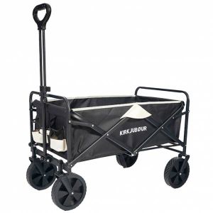 KIRKJUBØUR "Edda" chariot pliable noir/blanc