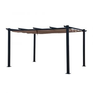 Toile 3X4M taupe pour tonnelle mod&egrave;le OHIO XL / BERCY XL -