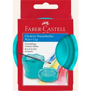 Faber-Castell Gobelet CLIC & GO, turquoise - Lot de 6