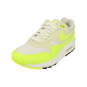Nike Femme Air Max 1 '87 Sneaker, White Volt Sea Glass Black, 40.5 EU