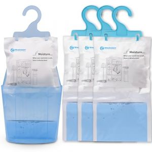 Wisesorb Absorbeurs dhumidit&eacute; pour penderie - Lot de 4 pi&egrave;ces