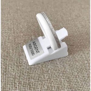 Bague - Bijouxia - C&eacute;ramique Blanche & Argent Massif - Tailles 50 &Agrave; 60 - Oxyde De Zirconium - Femme