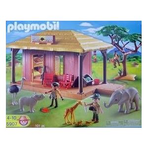 Playmobil 5907 - Campement des soigneurs avec bébés animaux