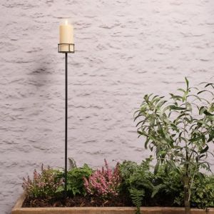 Lights4Fun Piquet Porte-bougie Photophore et Bougie TruGlow d’Extérieur