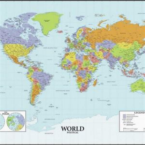 ROOMMATES Stickers carte du monde effa&ccedil;able