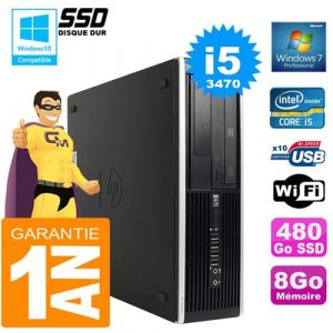 Image de HP PC Compaq 8300 SFF Core I5-3470 Ram 8Go Disque 480 Go SSD Graveur DVD Wifi W7