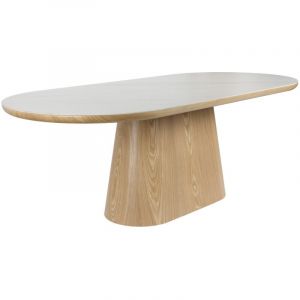 Table Design, Table à manger 6 personnes Almira Beige en Wood, BOITE A DESIGN